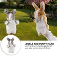 thumbnail image 3 of WORGEOUS 1pc Kid Rabbit Marionetas de mano Dibujos animados Juego de roles Juguetes Marioneta de peluche encantadora, 3 of 8