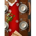 thumbnail image 2 of Red Christmas Tree Table Runner 120 Inches, Golden Lights Xmas Tree Bed Runner Dresser Scarves Tabletop for Indoor Outdoor Parties/Ceremony/Banquet, 13"x 120", 2 of 8