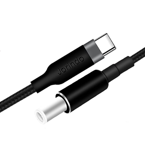 Strhowill 1 Pack USB Type C to DC 7.4x5.0mm Charger Cable 100W PD Fast Charging, Braided Nylon Heavy Duty Power Cord for Laptop Adapter (1m/3.28ft)