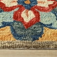 thumbnail image 4 of HomeRoots 486902 8 ft. Wool Geometric Tufted Stain Resistant Runner Rug, Cream & Rust, 4 of 5