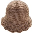 thumbnail image 5 of CoCopeaunts Ladies Bucket Hat Autumn Winter Knitted Breathable Basin Hat Leisure Fascinator Fungus Brim Foldable Fisherman Hat, 5 of 8