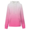 thumbnail image 3 of Antqov Hoodies for Women, Pullover Gradient Drawstring Tops with Pocket, Outdoor Lightweight Activewear Sweatshirts, 3 of 4
