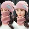 thumbnail image 4 of SPRING PARK 1 Set Women Winter Knitted Beanie Cap Warm Face Cover Neck Scarf Gloves Outdoor Hat+Scarf, 4 of 7