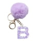 thumbnail image 5 of Decoración del hogar, decoración de habitaciones, decoración de paredes, colgante de bola de terciopelo morado de 26 letras, llavero con colgante de letra, mochila, colgante pequeño, regalo de vacacio, 5 of 6