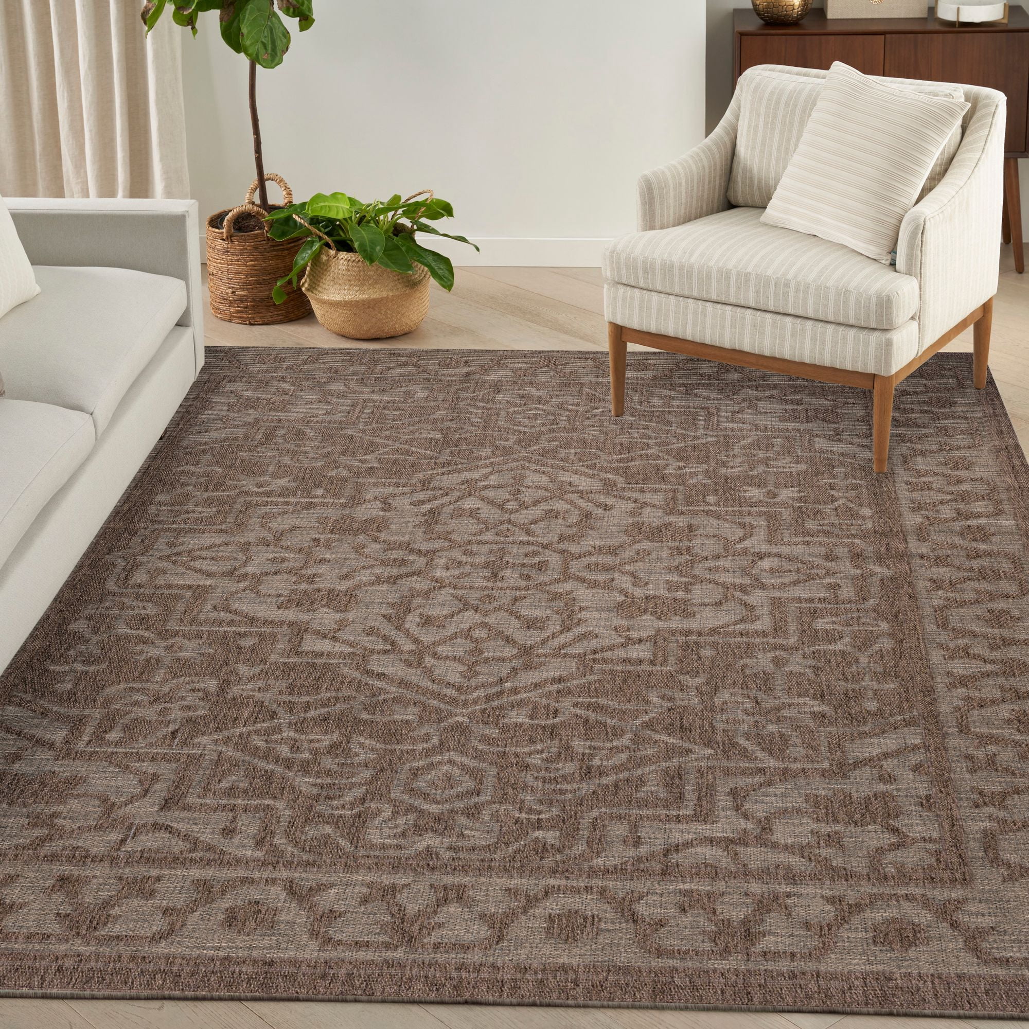 Nourison Tulum 8' x 10' Brown Indoor/Outdoor Rug