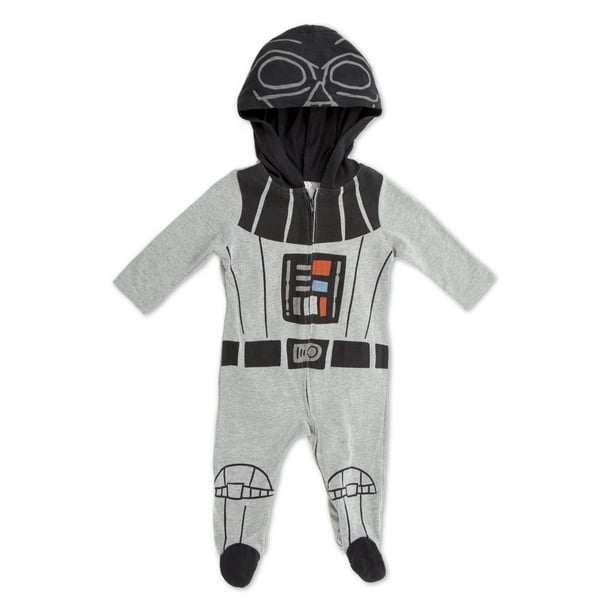 Star Wars Star Wars Darth Vader Baby Boys Costume ZipUp Footies with Hood 12 Months Walmart