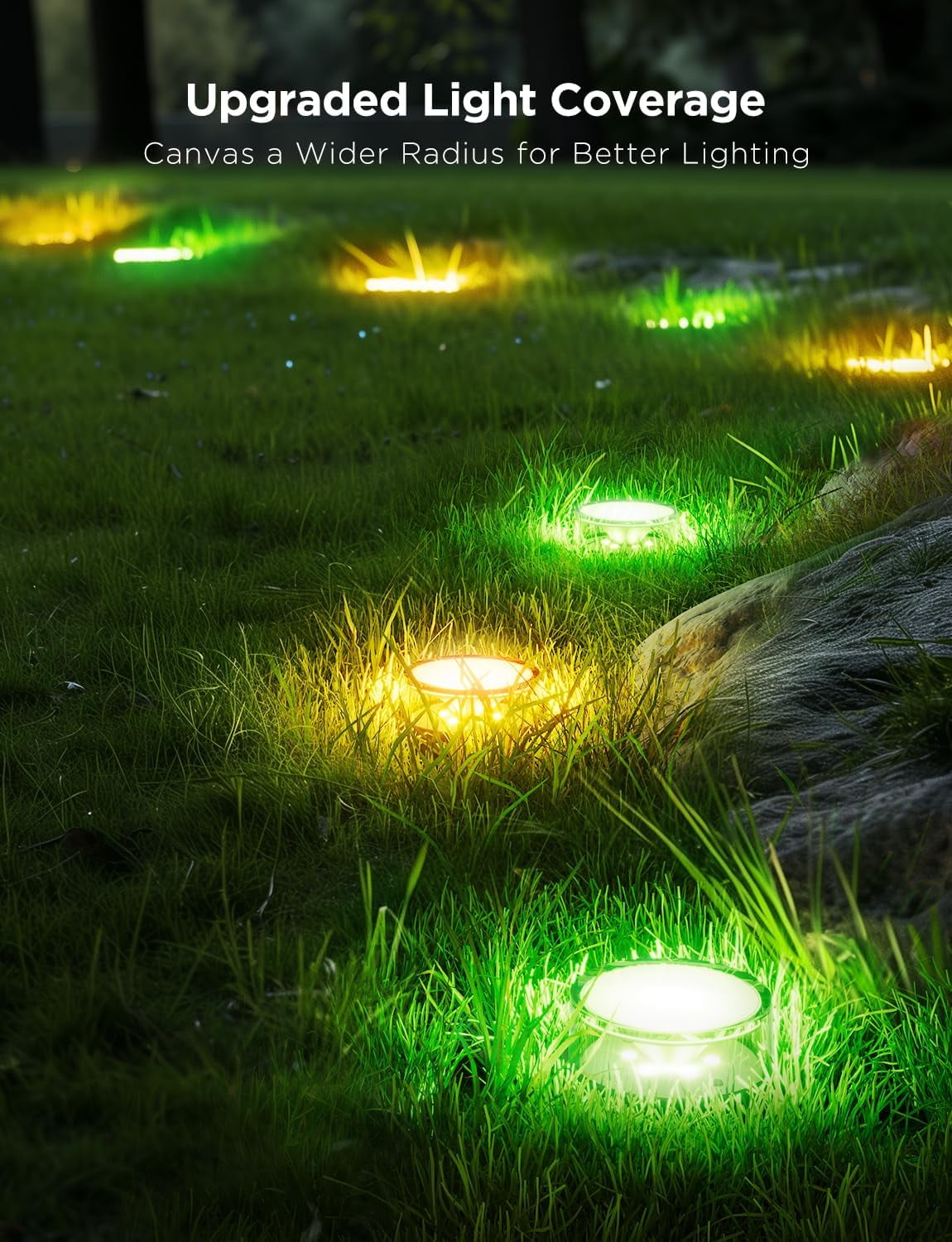 Govee Outdoor Ground Lights 2, 15 Pack RGBIC Pathway Lights with