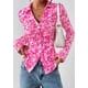 thumbnail image 2 of Camisa PRETTYGARDEN 2025 Floral Cuello en V Manga Larga Rosa Rosado XXL, 2 of 8
