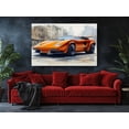 thumbnail image 2 of Classic Orange Lamborghini Countach Canvas Art - Retro Cityscape Wall Decor - High-Quality Automotive Artwork - Handcrafted Car Enthusiast Print - Available in Multiple Sizes, 2 of 7