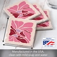 thumbnail image 6 of Thirstystone "Pink BOHO Floral" 4-Pack Tumbled Tile Coasters, 6 of 7
