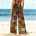 thumbnail image 4 of Gamivast Swimsuit Coverup for Women Pants Leopard Graphic Sheer Beach Cover up Pant Flowy Boho Bathing Suit Elastic Waist Swimwear Summer Outfits, 4 of 5