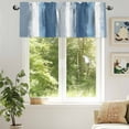 thumbnail image 6 of Blue Grey Valances for Windows, 42 x 12in, Modern Watercolor Abstract Art Rod Pocket Kitchen Valance Curtain Light Filtering Window Treatments for Living Room Bedroom, 1 Panel, 6 of 7