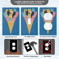 thumbnail image 3 of Yayeee Toggle Light Switch Wall Plate 1-Gang 4.5"x2.7" Home Decorative Outlet Cover, Colorful Ice Cream Cat, 3 of 7