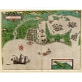 thumbnail image 2 of Vintage Maps 18x15 Black Modern Framed Museum Art Print Titled - Sir Francis Drakes West Voyage to the West Indies 1589, 2 of 4