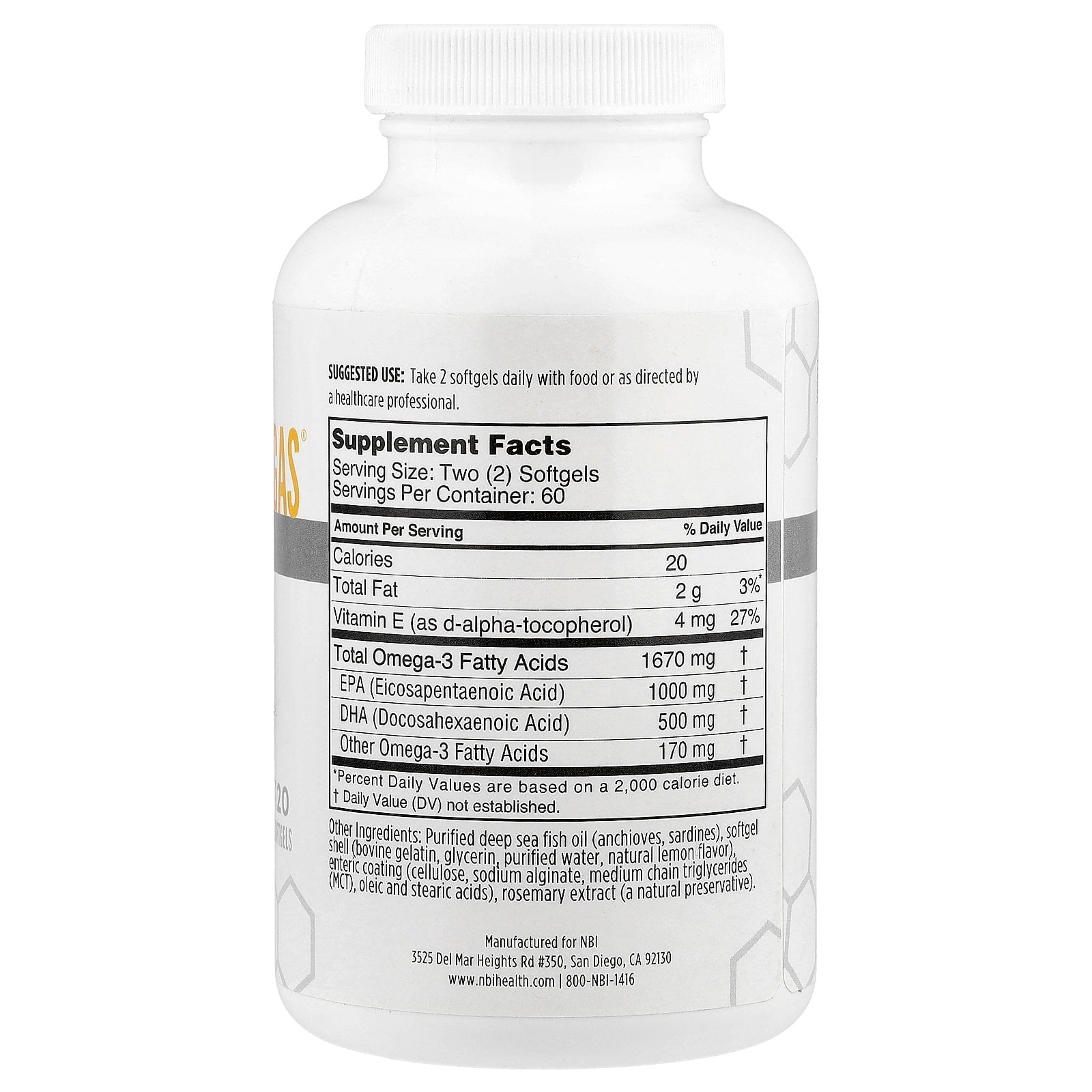 NBI Health Best Catch Omegas®, 120 Softgels