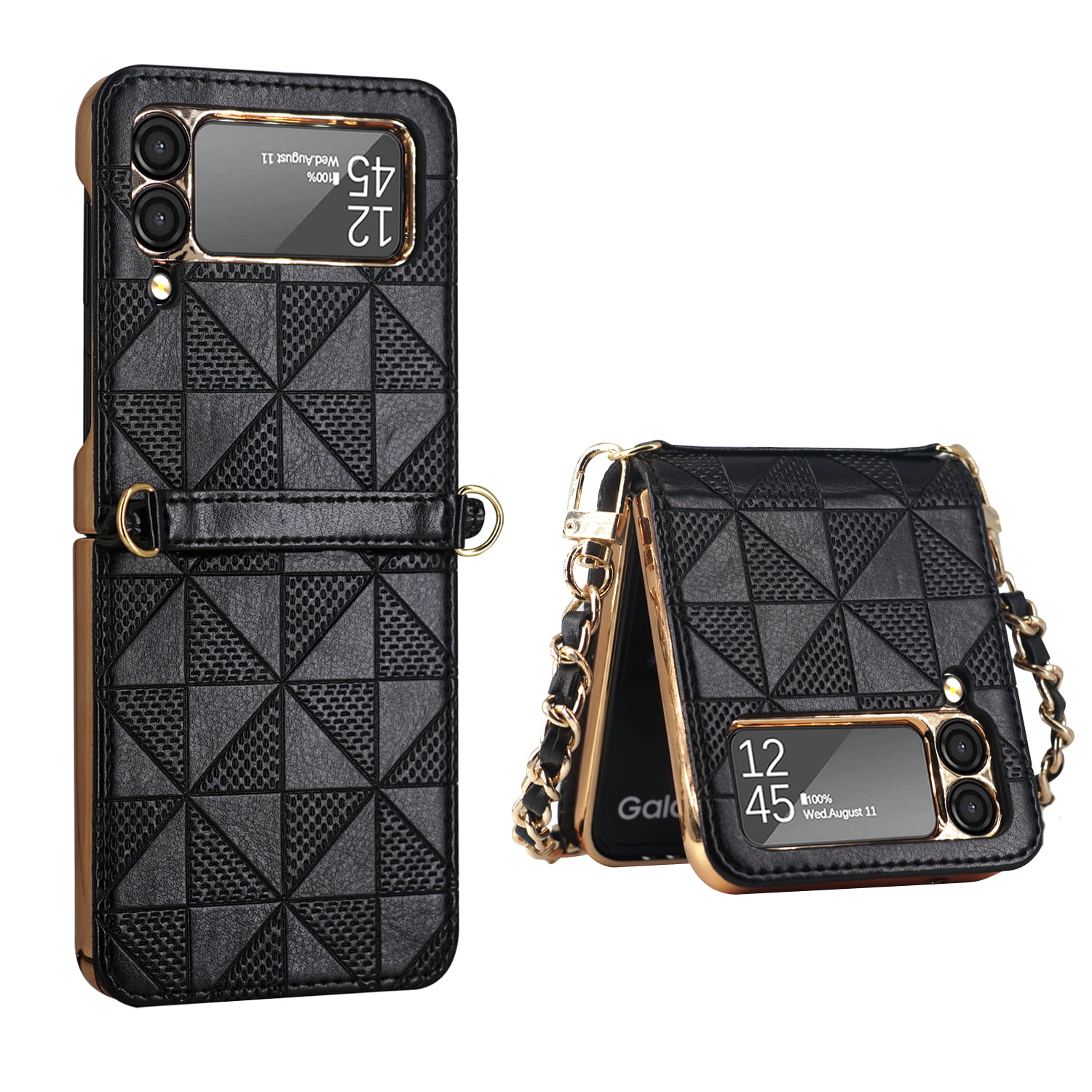 for Sam Galaxy Z Flip 3 4 5 Case Luxury Decorative Design Pattern PU Leather  Hard Back Cover Case Zflip Phone Cover - China Phone Case and Mobile Phone  price