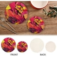 thumbnail image 4 of SKYSONIC 2 pcs Colorful Autumn Background Pot Holders Trivets, Heat Resistant Trivets,Fall Butterflies Cotton Thread Weave Mats for Hot Pads Pans Pot Bowl Teapot, 4 of 7