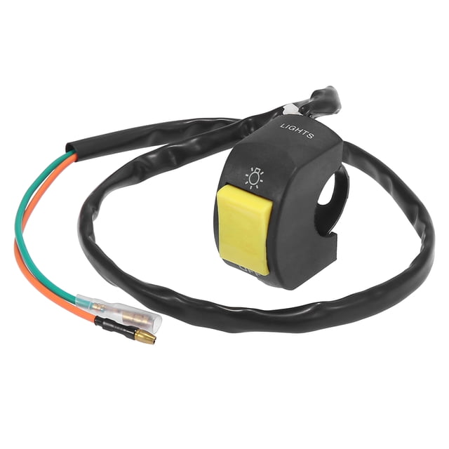 Unique Bargains Black 7/8' 22mm Motorcycle Handlebar Toggle Switch Headlight Switch with On Off Push Button