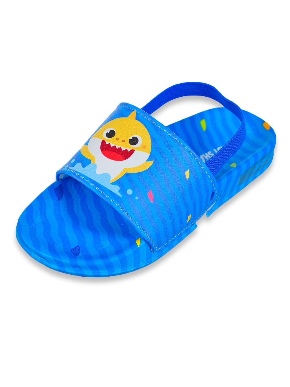 light blue slide sandals