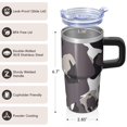 thumbnail image 3 of Camo 20oz Stainless Steel Tumbler with Handle and Straw – Insulated Travel Cup with Sliding Lid, 360° Full Wrap Printed Mug for Home, Outdoor & Sports Use, Camouflage, 3 of 6
