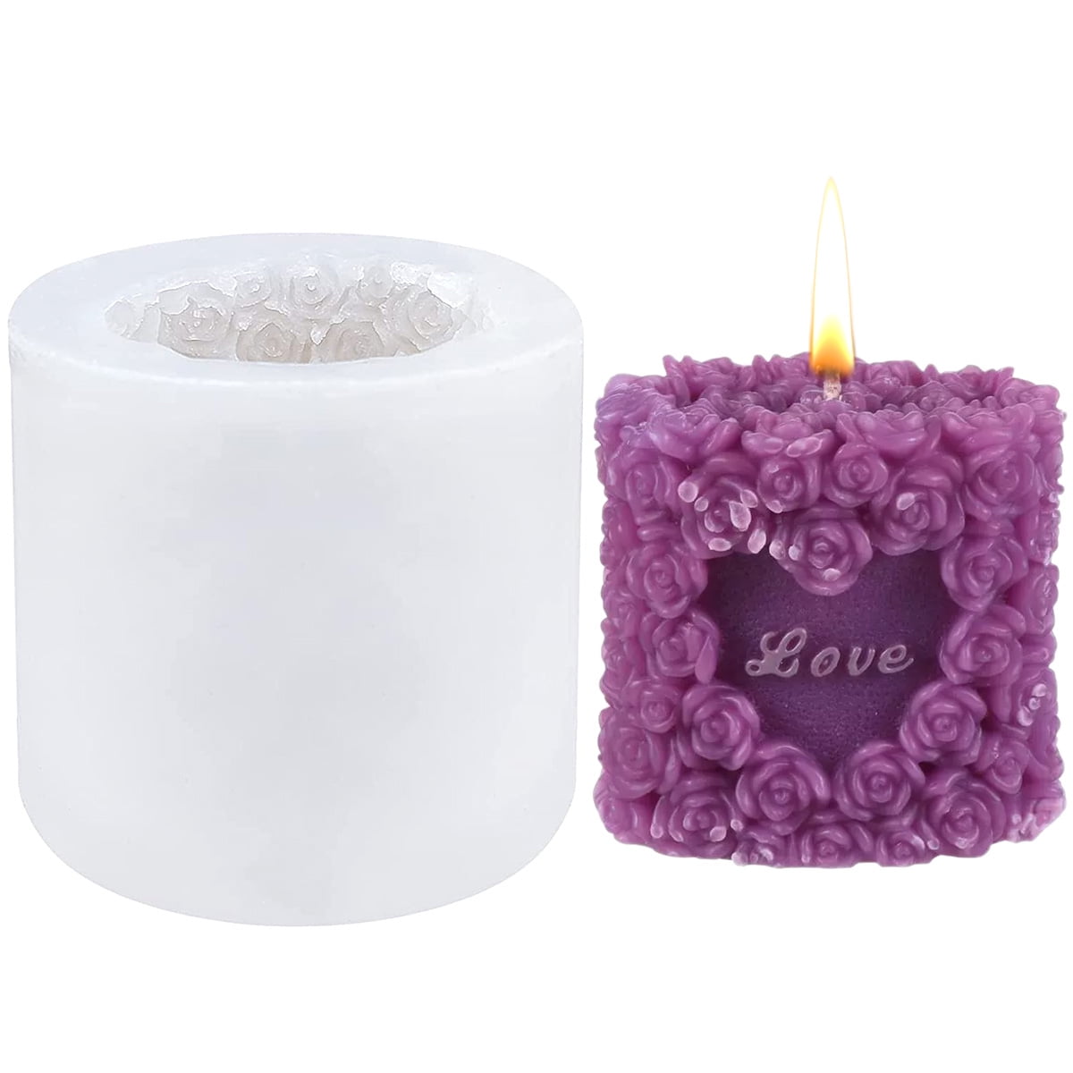 Details about   12 Flower Heart Rose Star Shape Silicone Mould Candle Wax Cake Choc Fondant Soap