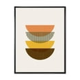 thumbnail image 1 of Designart Abstract Geometric Half Moons In Earth Tones FLOAT FRAME WALL ART, 1 of 4