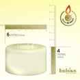 thumbnail image 5 of BOLSIUS Ivory 3 Wick Pillar candles 4X6 Inch Unscented Dripless Smoke Free Large Round Candles, Wedding, Party, Emergency, Household Decoration., 5 of 7