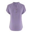 thumbnail image 4 of Weikingp Tops For Women Trendy Summer Shirts For Women Womens Basic Tee Shirts Short Sleeve Shirts For Women Going Out Tops For Women Gray 4XL, 4 of 8