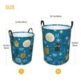 thumbnail image 5 of Fotbe Cute Colorful Owls And Trees Laundry Basket with Handles, Waterproof Large Laundry Hamper, Wash Bag for Corner Dorm, Rolling Laundry Basket with Handles-Small, 5 of 8