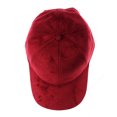 thumbnail image 4 of C.C Unisex Adjustable Faux Suede Precurved Bill Baseball Cap Hat - CC Burgundy, 4 of 4