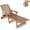 CLASSIC BROWN, variant on Ciokea Lounge Chair Outdoor with Wheels HDPE Chaise Lounge Chair Wood Texture 5 Positions Cup Holder for Patio Pool Grey