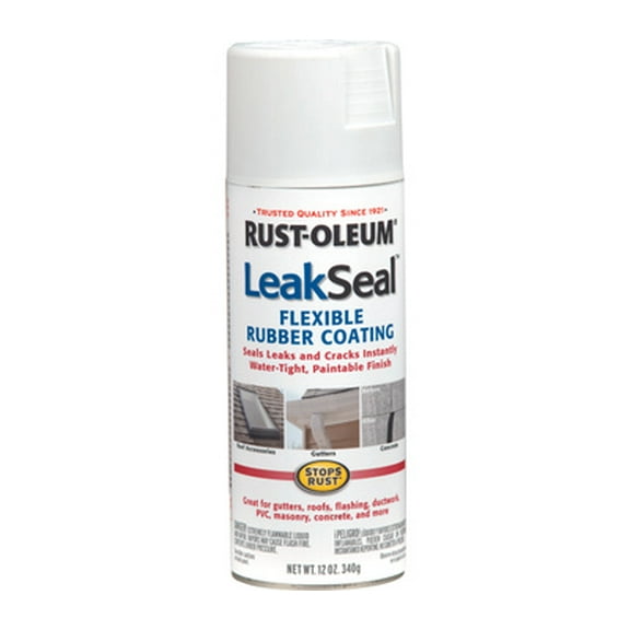 Rust-Oleum 267970 Leakseal White Flexible Rubber Coating 12 Ounce Spray
