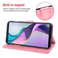 thumbnail image 3 of Compatible with Metro TCL Ion X/Ion V/40Z T607DL Wallet Phone Case and Tempered Glass Screen Protector Flip Credit Card Holder Stand Mandala Flower Cell Cover for IonX T430W IonV 2023 Women Pink, 3 of 8