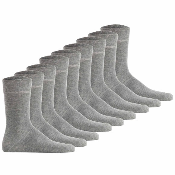 Hudson Unisex Sneaker Socks, 9-Pack - Simply, Short Socks, Solid Color Grey 39-42 (UK 5,5-8)