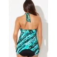 thumbnail image 2 of Swimsuits for All Women's Handkerchief Halter Tankini Top, 2 of 3