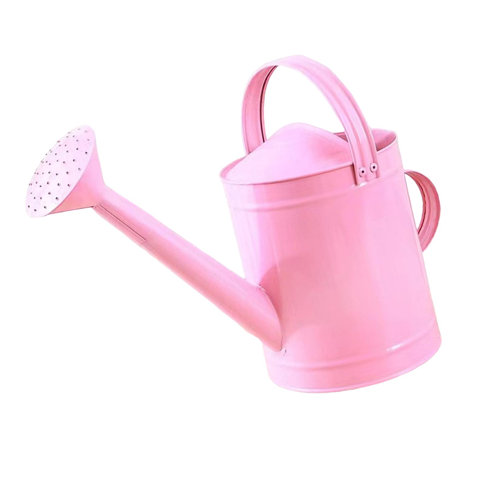 YWMJZEU 4L Watering Can with Handle, Leak, Removable Spout, Garden Tool, Rust-Resistant, pink