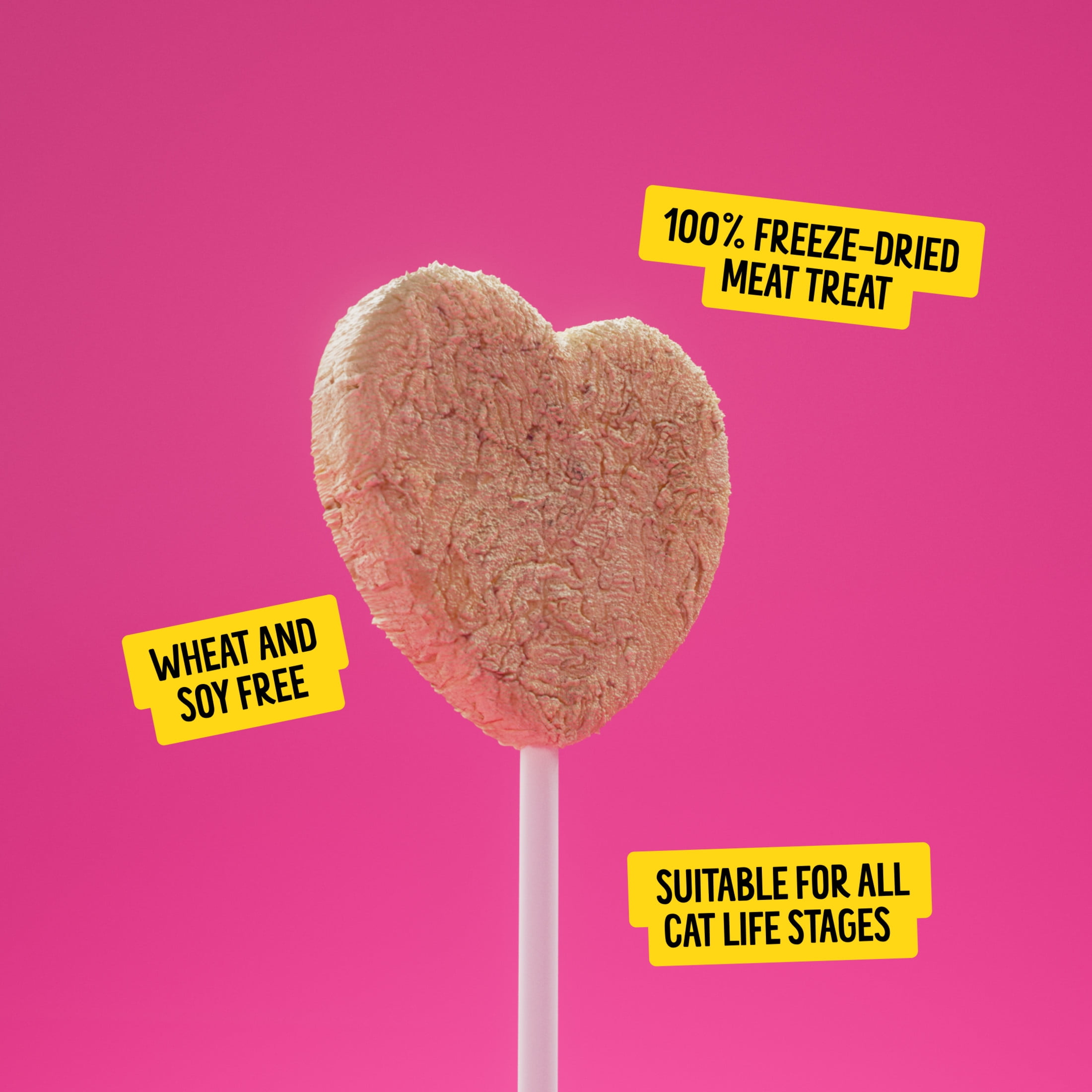 Bonkers Purrpops Freeze-Dried Tuna Flavoured Lollipop Treats for Cats, 24.5g Bag (4 Pack)