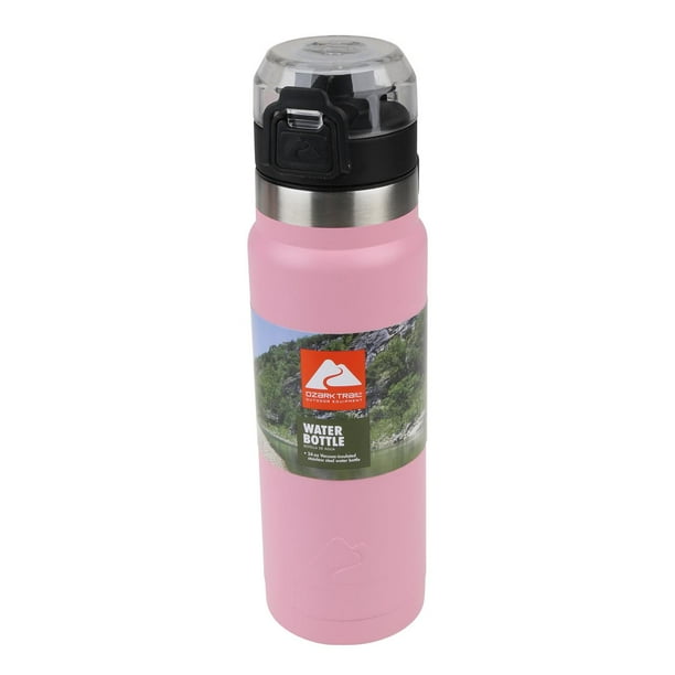 Ozark Trail 24 Ounce Stainless Steel Water Bottle 12 Pack Pink