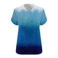 thumbnail image 5 of Ashirexll Shirts for Women, Womens Short Sleeve Tops, Plus Size V-Neck Short Sleeve Gradient Color Summer T-shirts, 5 of 5