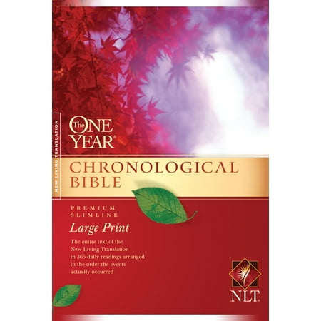 One Year Chronological Bible-NLT-Premium Slimline Large Print (Paperback)(Large