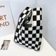thumbnail image 2 of Gebreide Dambord Dames Handtas Tote Portemonnee voor Reizen Dames Meisjes Blanco negro Colcomx Bolsos de hombro para mujer, 2 of 7