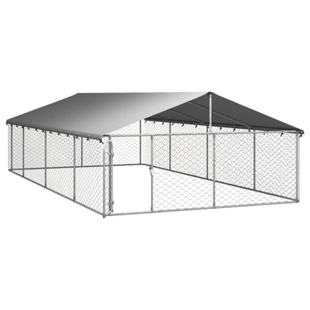 vidaXL 屋外用犬小屋 屋根付き 400x200x150cm動物 ペット用品 ペット用品 犬用品 犬小屋・ドッグラン 代引不可