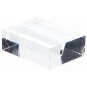 Plymor Clear Acrylic Block with Sign Display Holder Slot, 1.5" W x 1" D x .5" H (6 Pack)