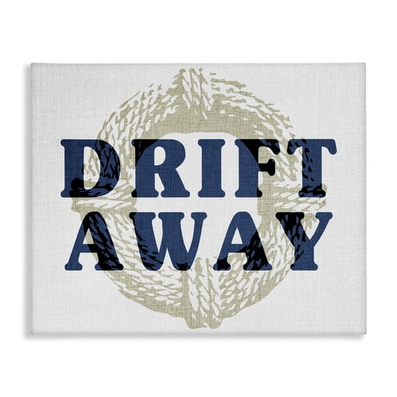 Stupell Industries Tropical Drift Away Maritime Phrase Canvas Art, 20 x 16, by Lil' Rue