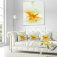 thumbnail image 3 of Designart Yellow Red Flower with Color Splashes - Floral Throw Pillow - 18x18, 3 of 5