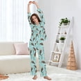 thumbnail image 5 of FORMRS Womens Pajama Set Long Sleeve Top and Pants with Pockets Soft Comfy Lounge Sleepwear, Sizes S-2XL, Swimming Otters Pattern, 5 of 7