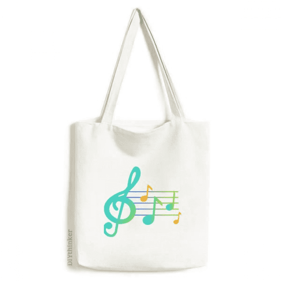 Fluorescence Musical Mark Tote Canvas Bag Shopping Satchel Casual Handbag