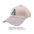 thumbnail image 5 of harmtty Women Hat Shiny Rhinestone Sun Protection Adjustable Stable Brim Ponytail Hole Peaked Hat Headwear,Grey, 5 of 7