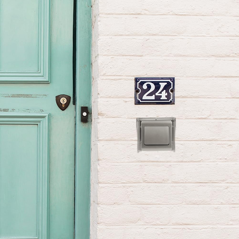 Cabilock Stainless Steel Doorbell Cover, Weatherproof Splashproof Box Outlet Cover, for Outdoor Electrical Outlet, Door Access, Ring Doorbell, White, 7.87 X 4.72 X 4.72 Inch