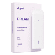 ripple Lavender 0% Nicotine Diffuser, Valerian & Jujube Seed Extracts, 1,000 Puffs